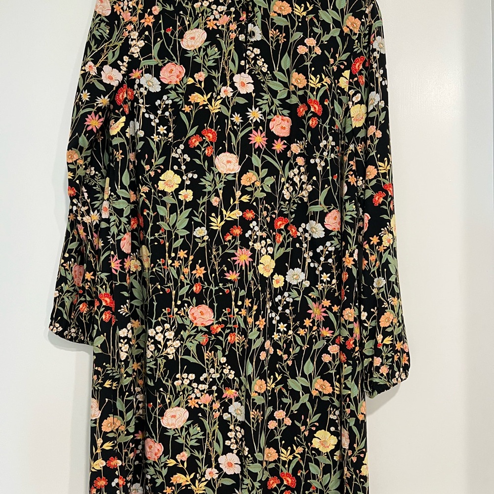 LOFT Long Sleeve Floral Dress